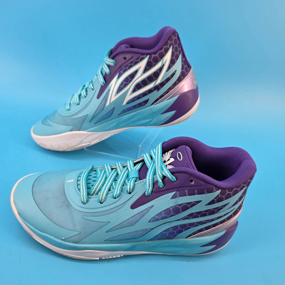 Puma MB.02 LaMelo Ball Basketball Shoes Blue Purple 379780-01 Mens 7‎ Womens 8.5